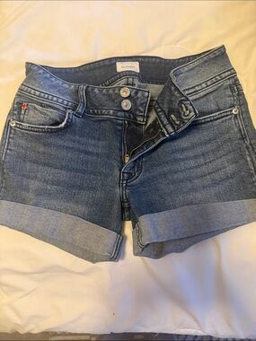 HUDSON Stretch Blue Denim Cuffed Shorts